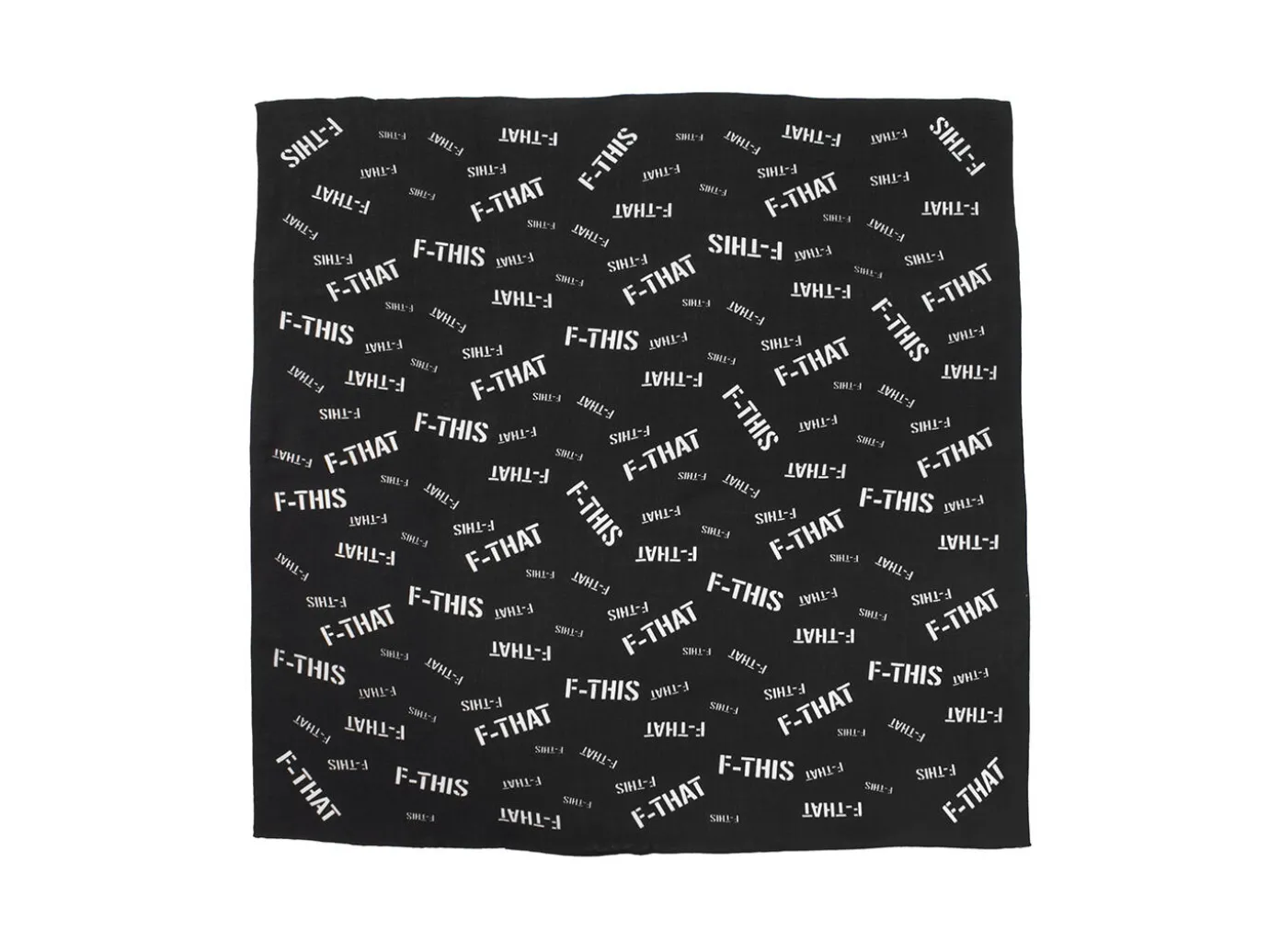 Fluevog Shoes F-This Bandana Scarf | Wool And Silk Headscarf Black/White Online
