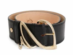Fluevog Shoes Gawain Belt | Wide Waist Belt Black Cheap