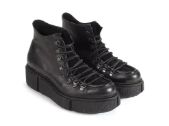 Fluevog Shoes Hooke | Lace-Up Platform Hiker Boot Black Flash Sale