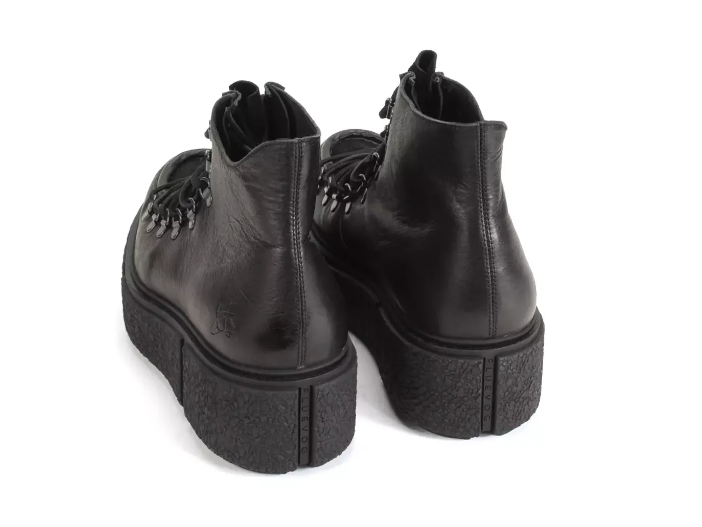 Fluevog Shoes Hooke | Lace-Up Platform Hiker Boot Black Flash Sale