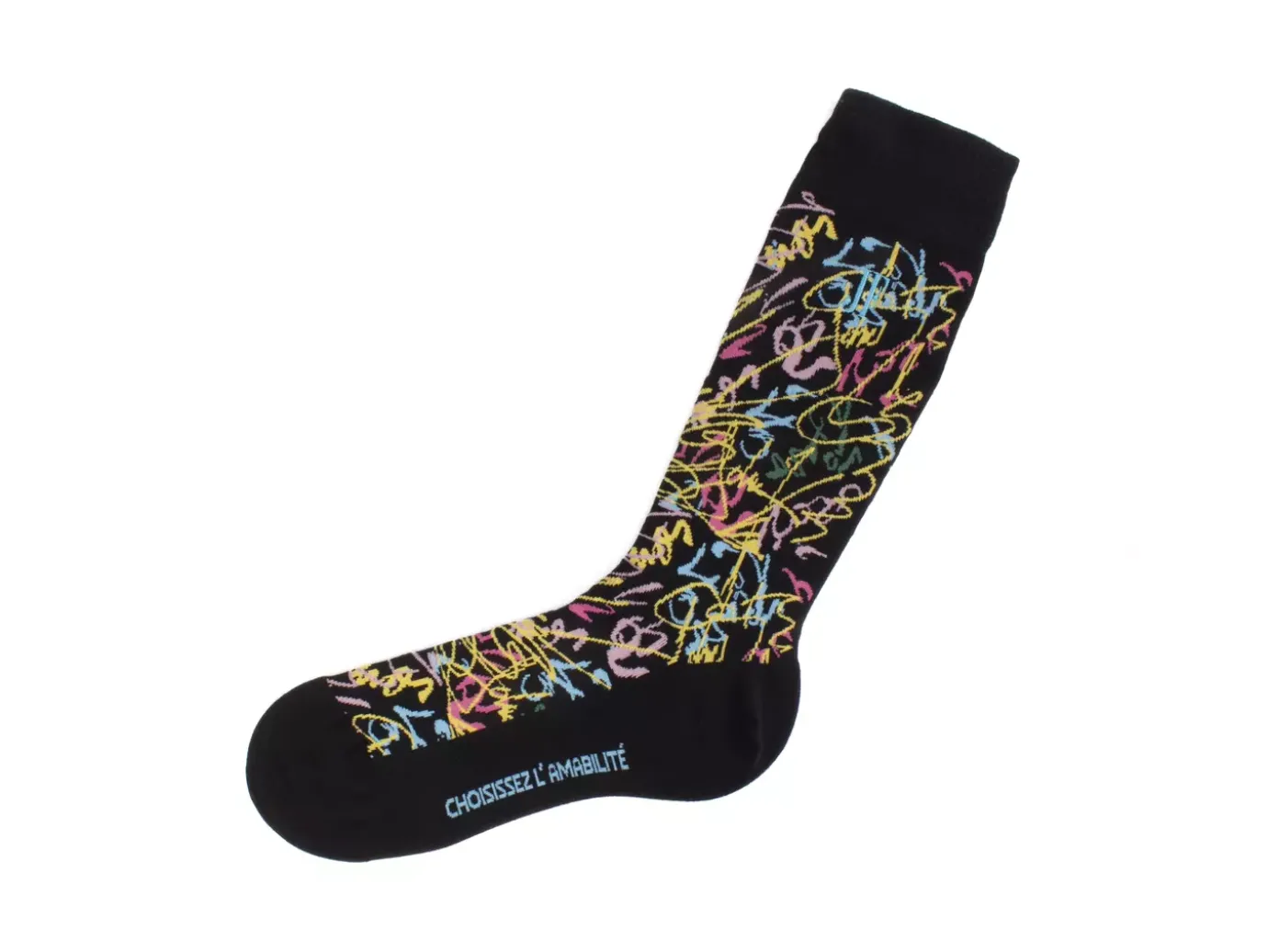 Fluevog Shoes Juniper Vog Socks | Abstract Knit Sock Black/Multi Outlet