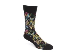 Fluevog Shoes Juniper Vog Socks | Abstract Knit Sock Black/Multi Store