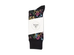 Fluevog Shoes Juniper Vog Socks | Abstract Knit Sock Black/Multi Store