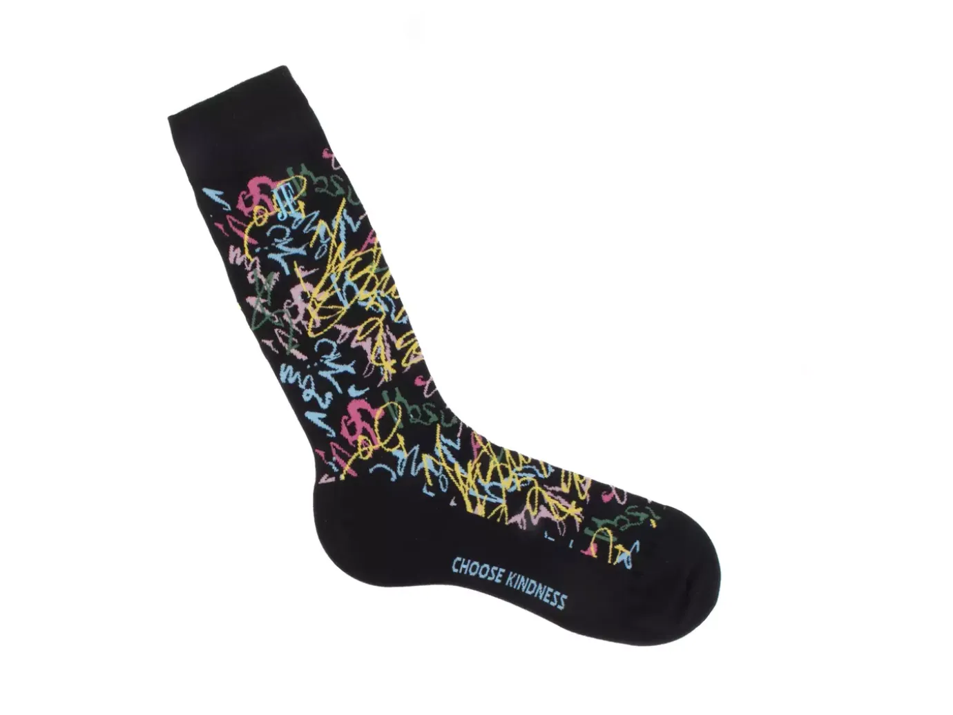 Fluevog Shoes Juniper Vog Socks | Abstract Knit Sock Black/Multi Store