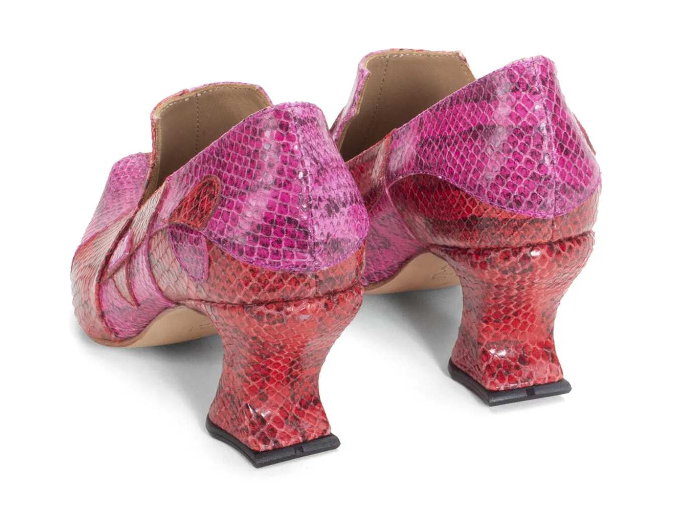 Fluevog Shoes Kaija | Loafer Heel With Hearts Pink/Red Best