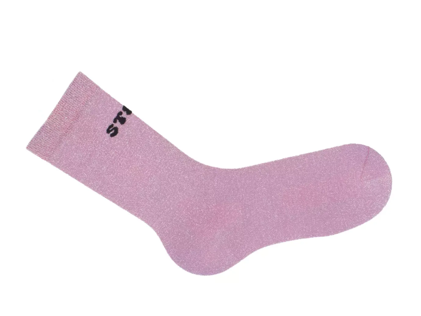 Fluevog Shoes Kermit Vog Socks | Solid-Coloured Lurex Sock Pink/Black Clearance