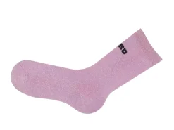 Fluevog Shoes Kermit Vog Socks | Solid-Coloured Lurex Sock Pink/Black Clearance
