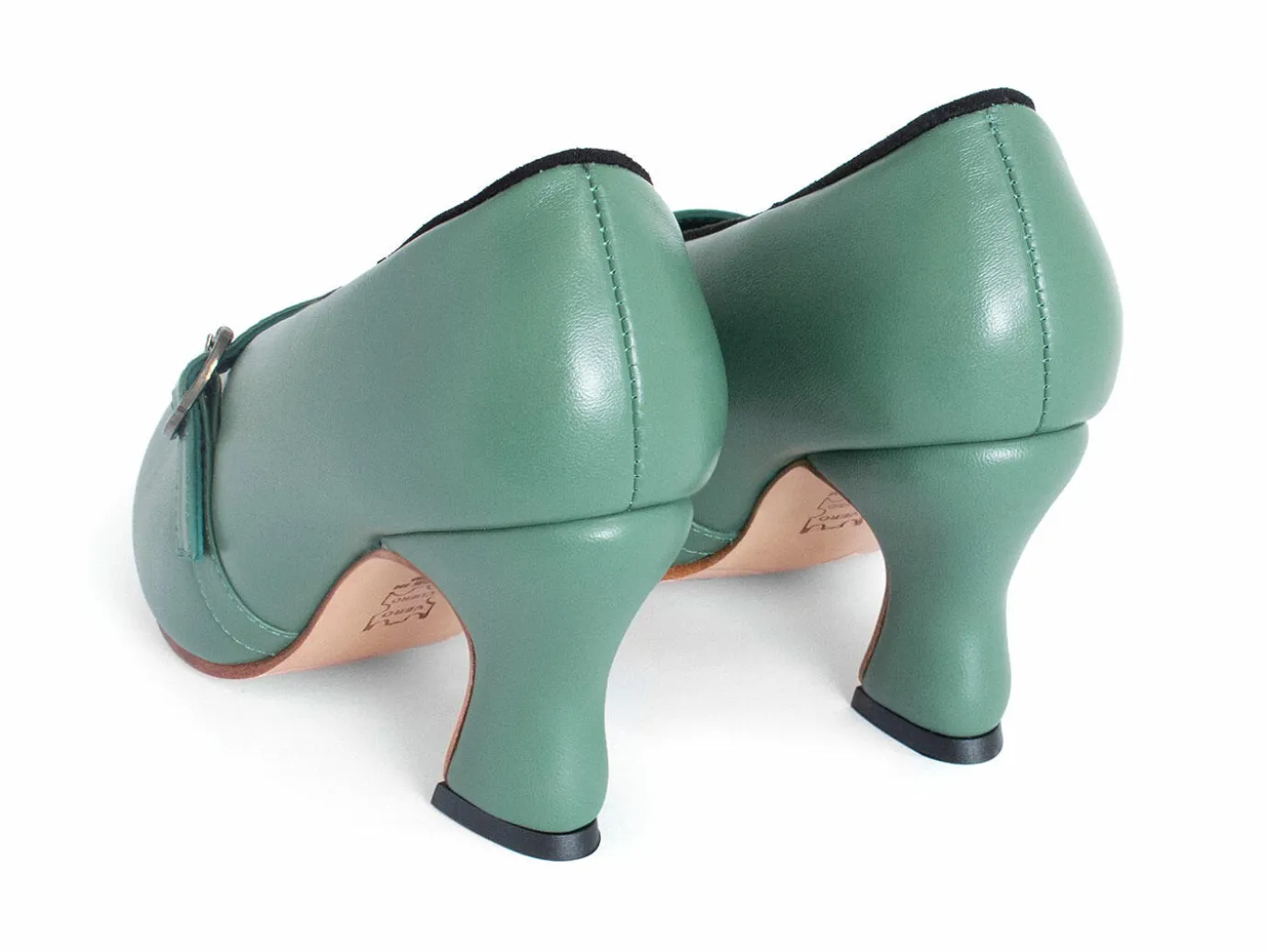 Fluevog Shoes Kit | Minimalistic Padded Pump Green Fashion