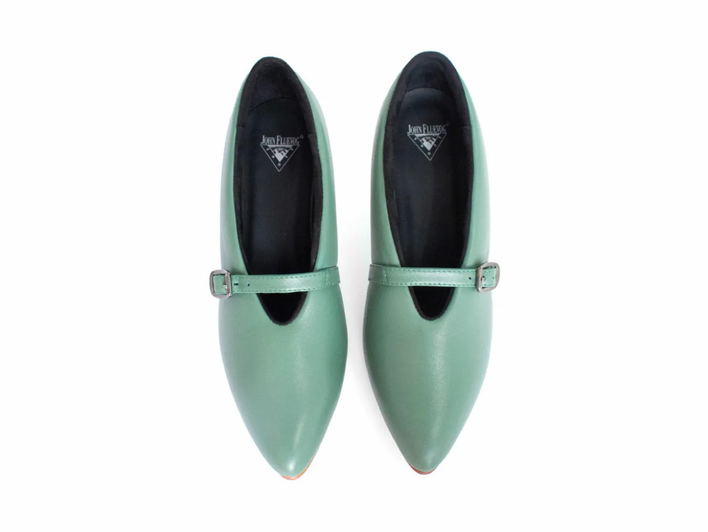 Fluevog Shoes Kit | Minimalistic Padded Pump Green Fashion