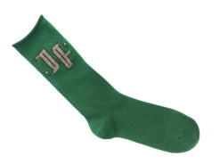 Fluevog Shoes Large Monogram Vog Socks | Jf Monogram Sock Green Clearance