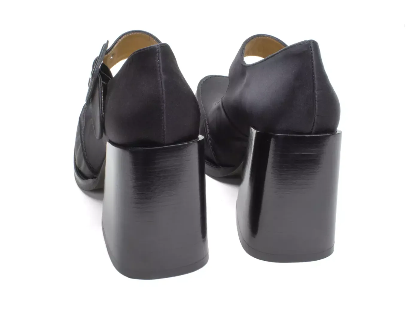 Fluevog Shoes Laurie | Platform Mary Jane Black Satin New