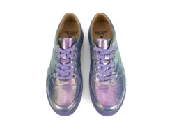 Fluevog Shoes Leeside | Lace-Up Sneaker Blue Metallic Cheap