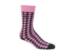 Fluevog Shoes Leroy Vog Socks | Gingham Sock Pink/Black Best