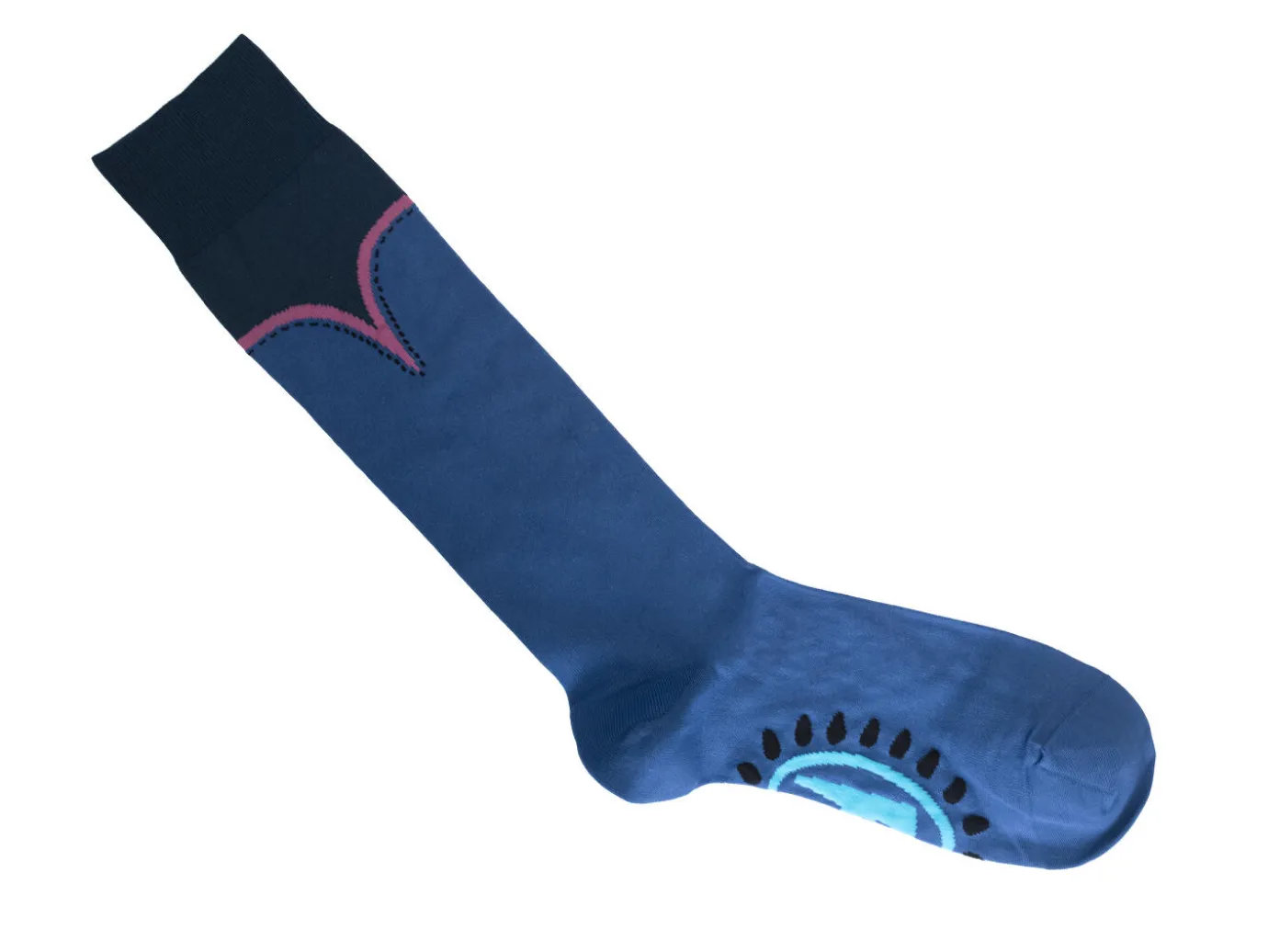 Fluevog Shoes Lover Vog Socks | Lover Boot Sock Blue Flash Sale