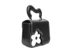 Fluevog Shoes Luciana | Puffy Padded Handbag Black/White Cheap
