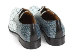 Fluevog Shoes Luciano | Sleek Derby Shoe Blue Croc Online