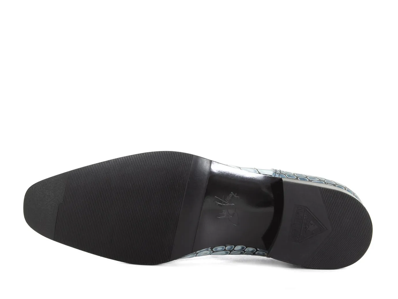 Fluevog Shoes Luciano | Sleek Derby Shoe Blue Croc Online