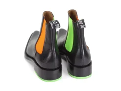 Fluevog Shoes Lyngenfjord | Pointed Toe Chelsea Boot Black/Neon Shop