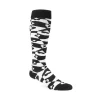 Fluevog Shoes Mabel Vog Socks | Warped Hearts Sock White/Black Sale