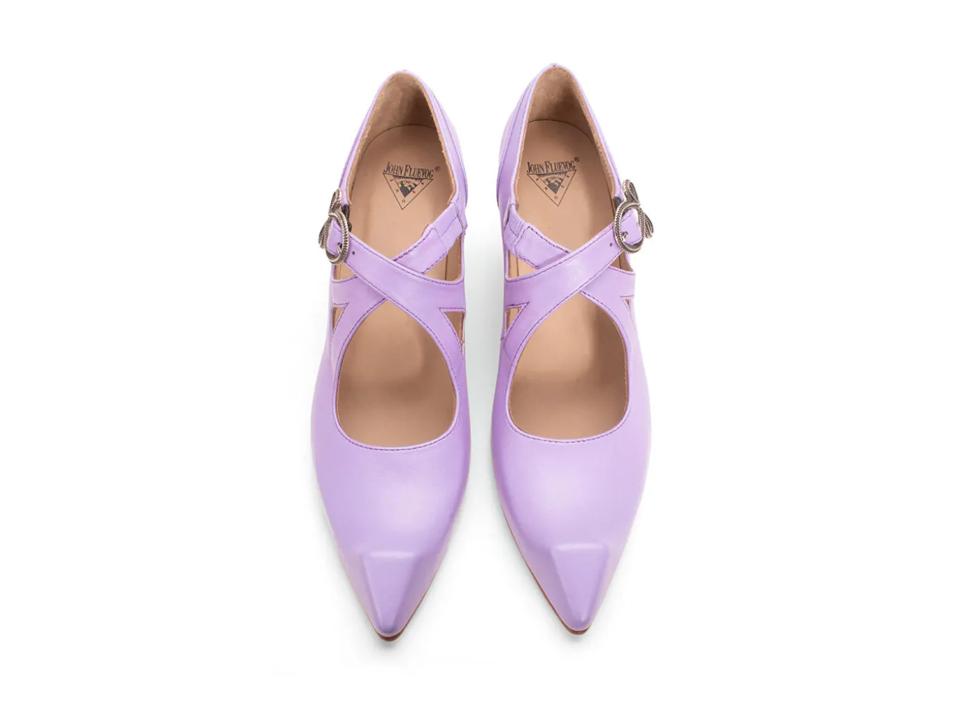 Fluevog Shoes Maddalena | Elegant Heel With Strap Lavender Shop