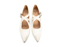 Fluevog Shoes Maddalena | Elegant Heel With Strap Off-White Cheap
