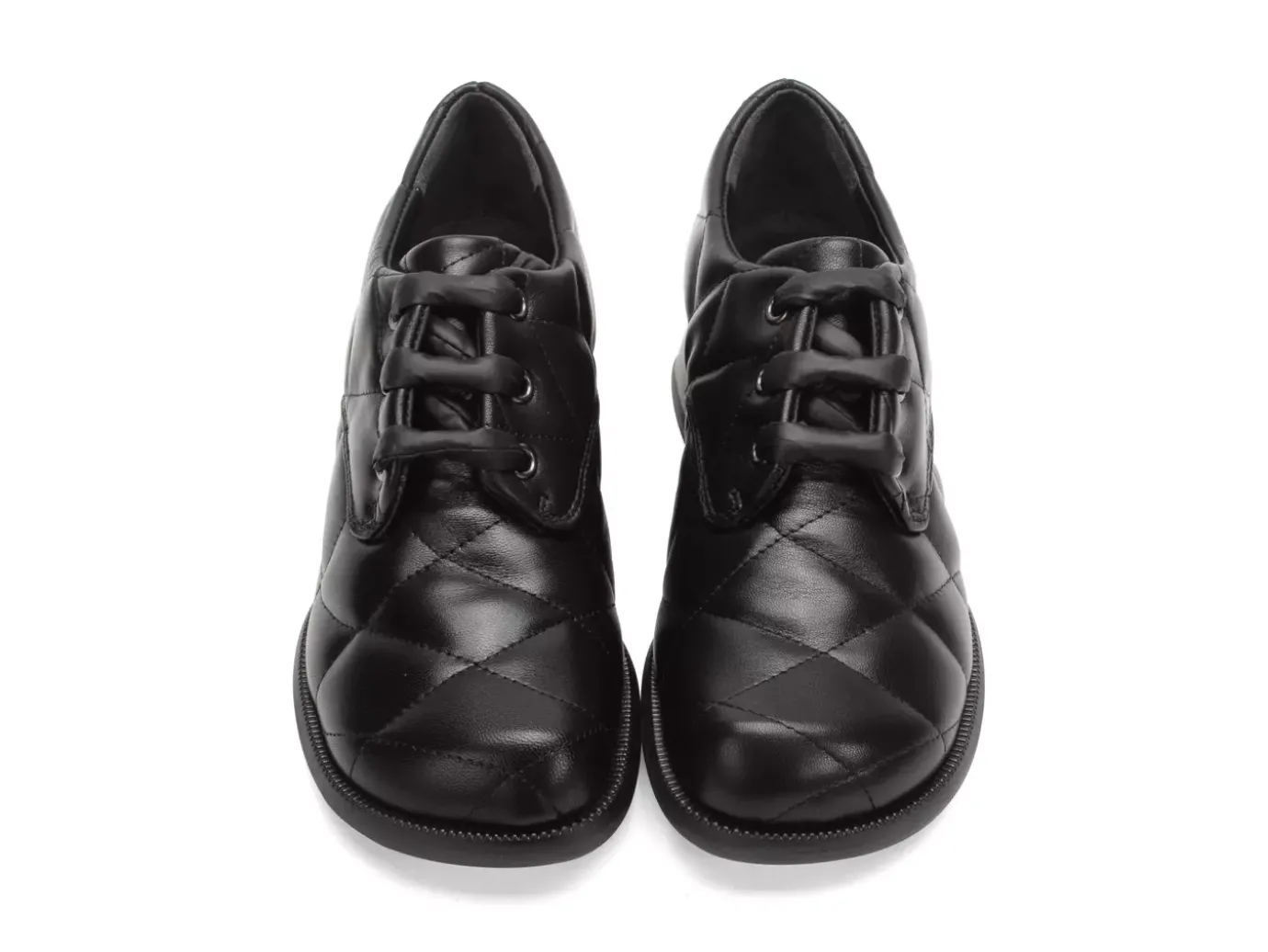Fluevog Shoes Maika | Quilted Lace-Up Heel Black Fashion