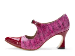 Fluevog Shoes Malala | Mary Jane Heel Pink/Red Online