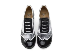 Fluevog Shoes Martha | Contrast Lace-Up Shoe Black/White Xo Cheap