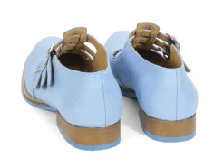 Fluevog Shoes Mcphee | Triple-Strap Buckle Shoe Blue Best Sale