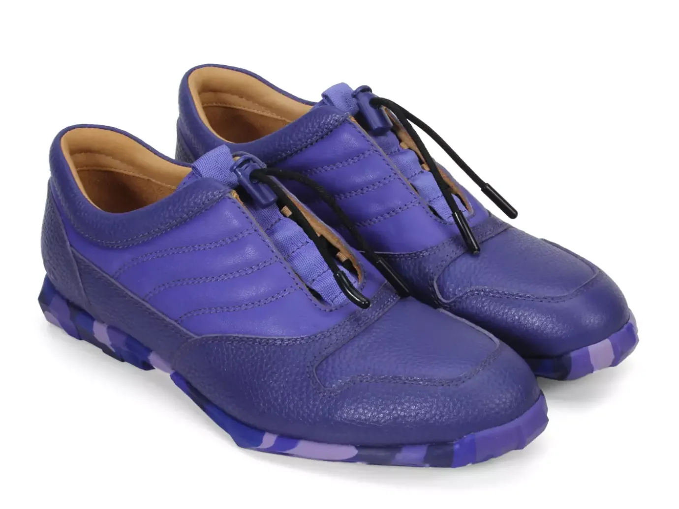 Fluevog Shoes Meridian | Slip-On Shoe With Plastic Toggle Purple Discount