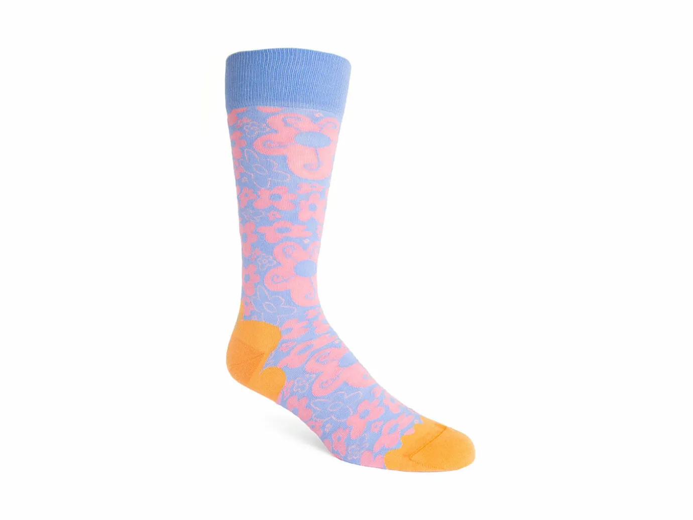 Fluevog Shoes Monkey Vog Socks | Custom Floral Sock Pink/Blue Shop
