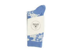 Fluevog Shoes Monkey Vog Socks | Custom Floral Sock Blue Floral Twins Store