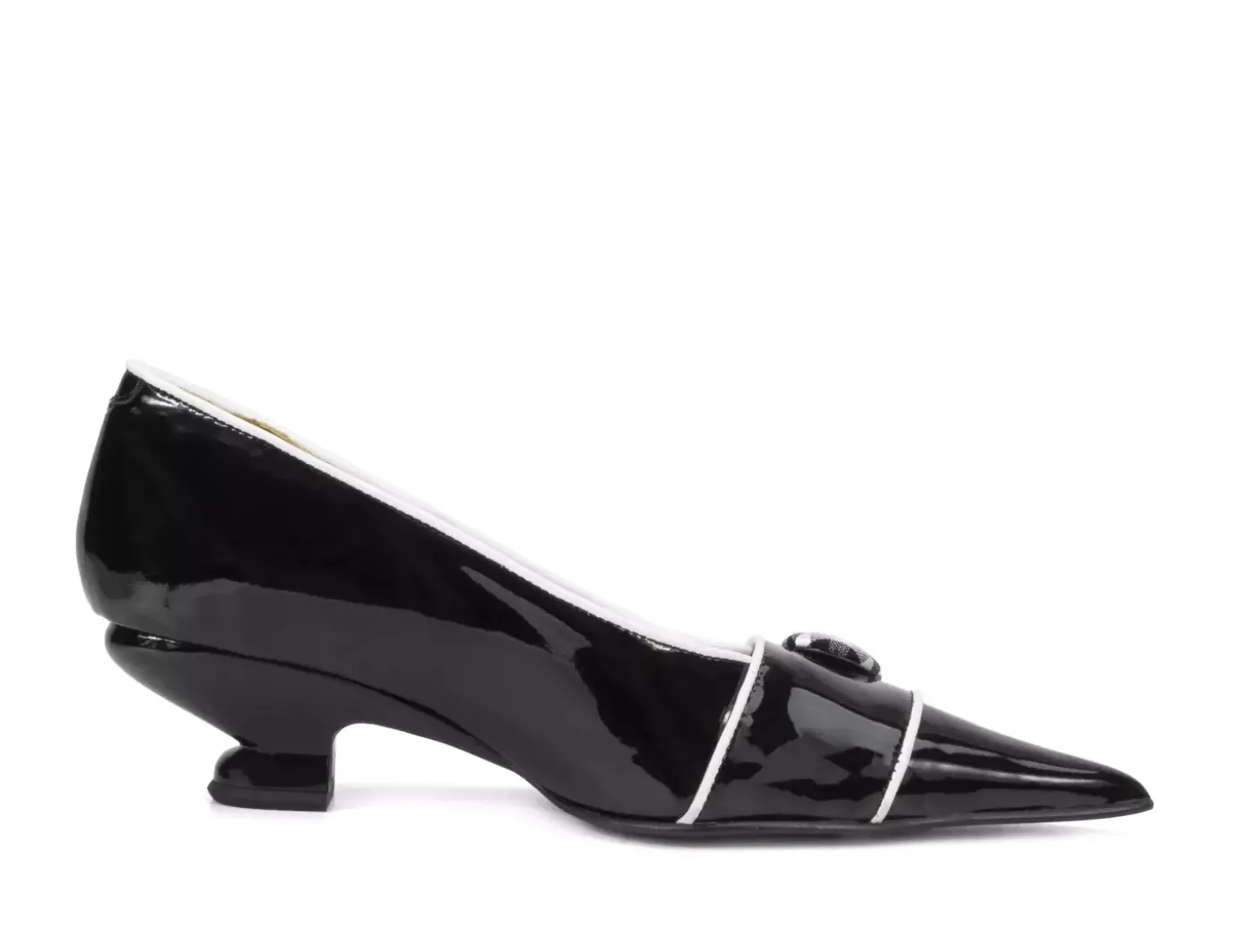 Fluevog Shoes Naura | Elegant Pump With Button Black Cheap