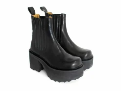 Fluevog Shoes Nerds | Platform Chelsea Boot Black Cheap