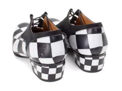 Fluevog Shoes Obero | Open Lace-Up Shoe Black/White Online