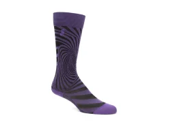 Fluevog Shoes Oberon Vog Socks | Knee-High Optical Illusion Sock Purple/Black Fashion