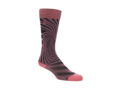Fluevog Shoes Oberon Vog Socks | Knee-High Optical Illusion Sock Pink/Black Best