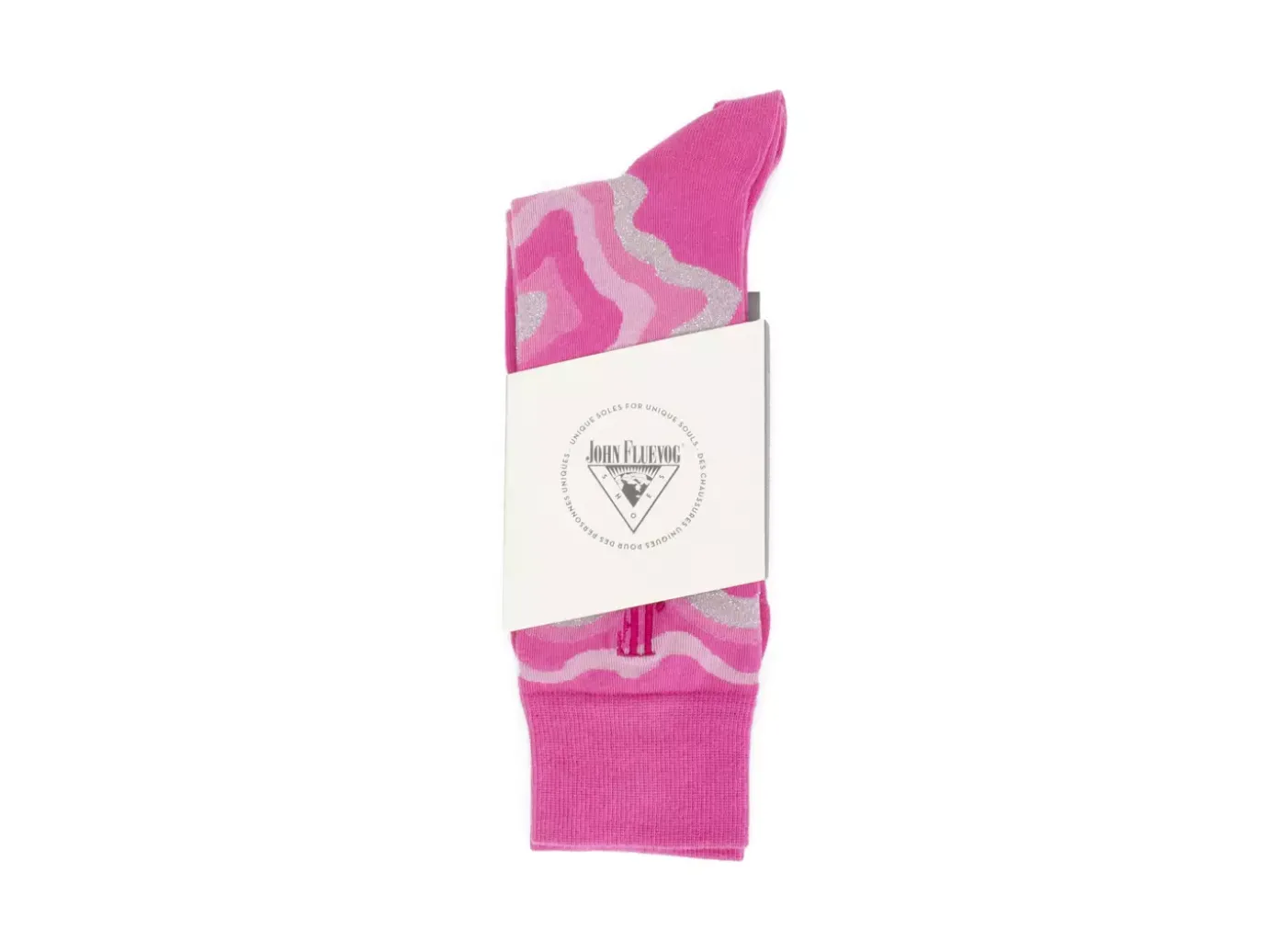 Fluevog Shoes Pan Vog Socks | Pattern Sock Pink Flash Sale