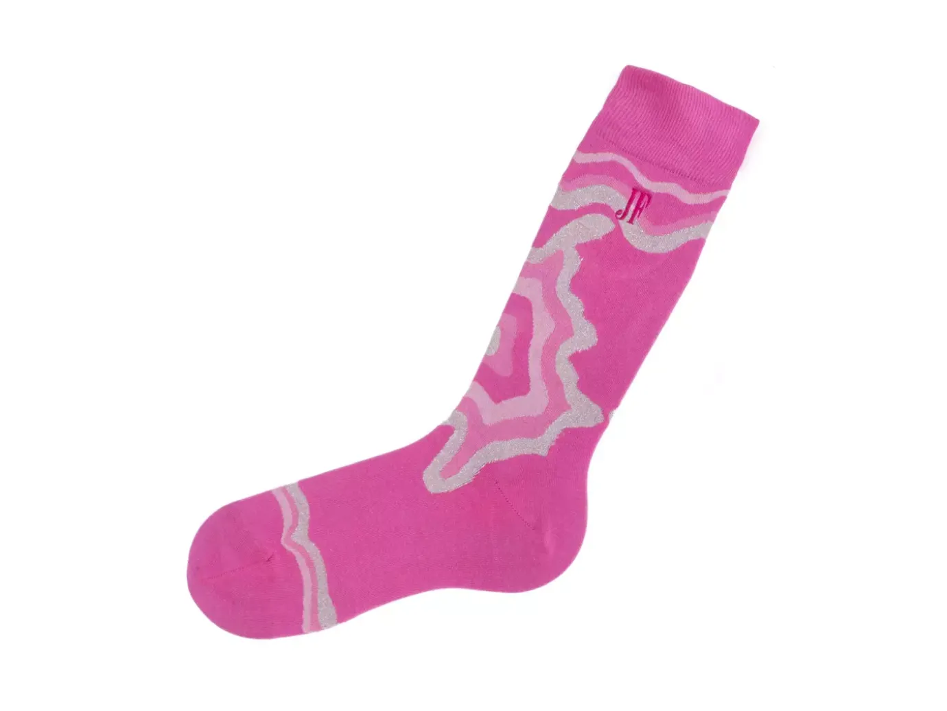Fluevog Shoes Pan Vog Socks | Pattern Sock Pink Flash Sale