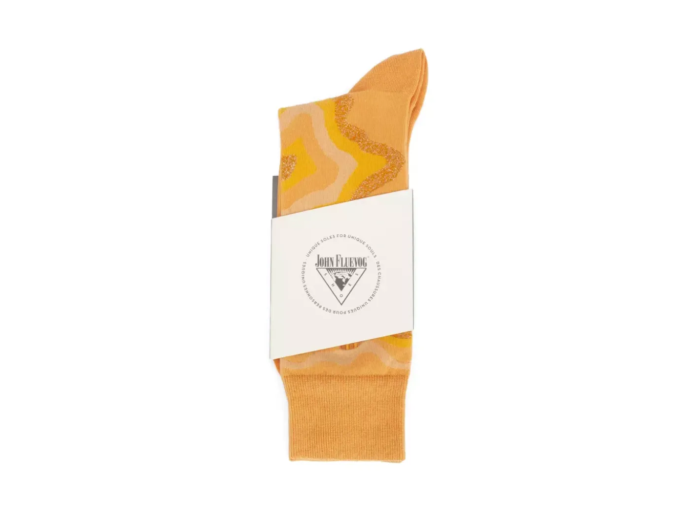 Fluevog Shoes Pan Vog Socks | Pattern Sock Orange Best