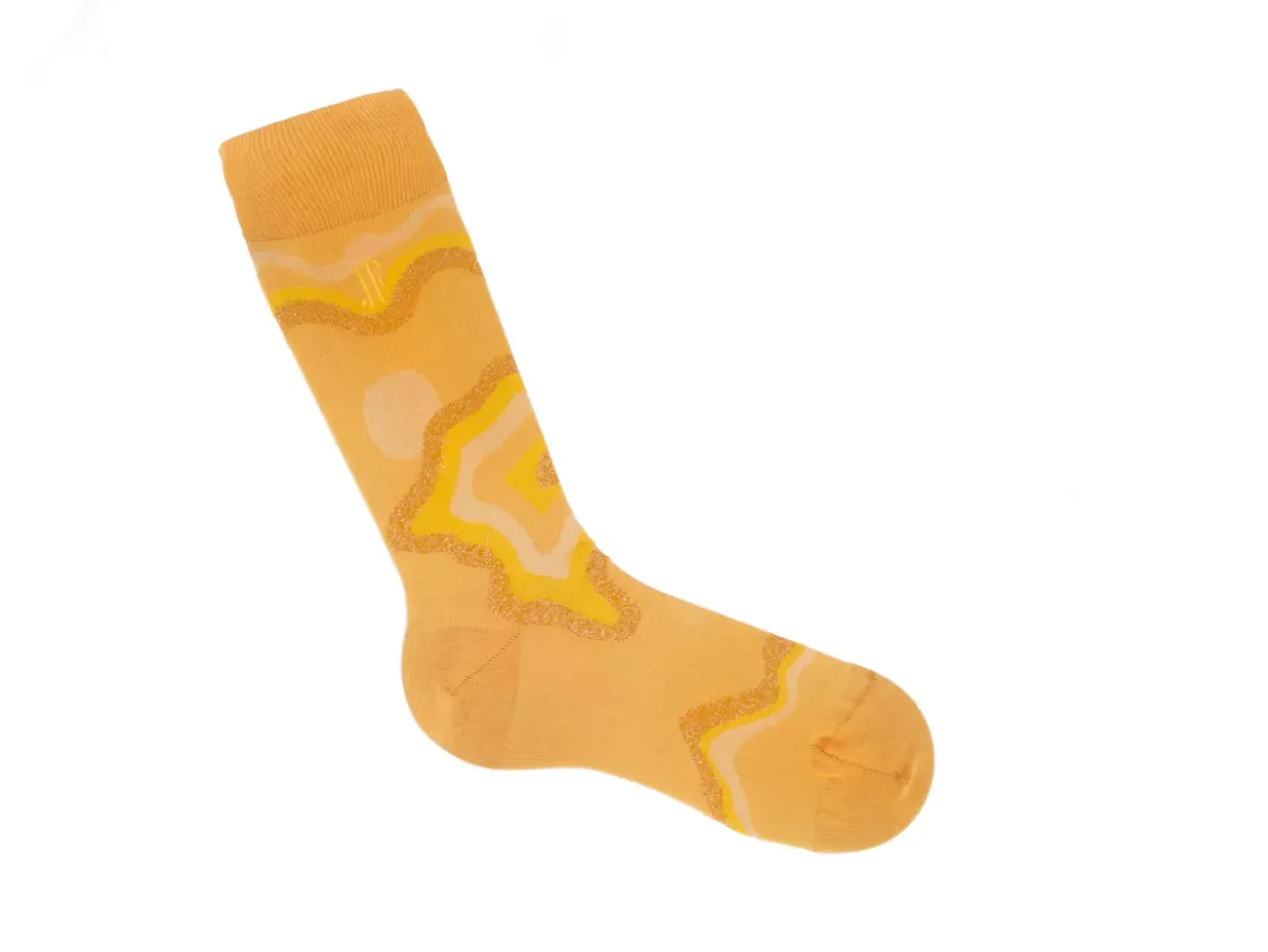 Fluevog Shoes Pan Vog Socks | Pattern Sock Orange Best