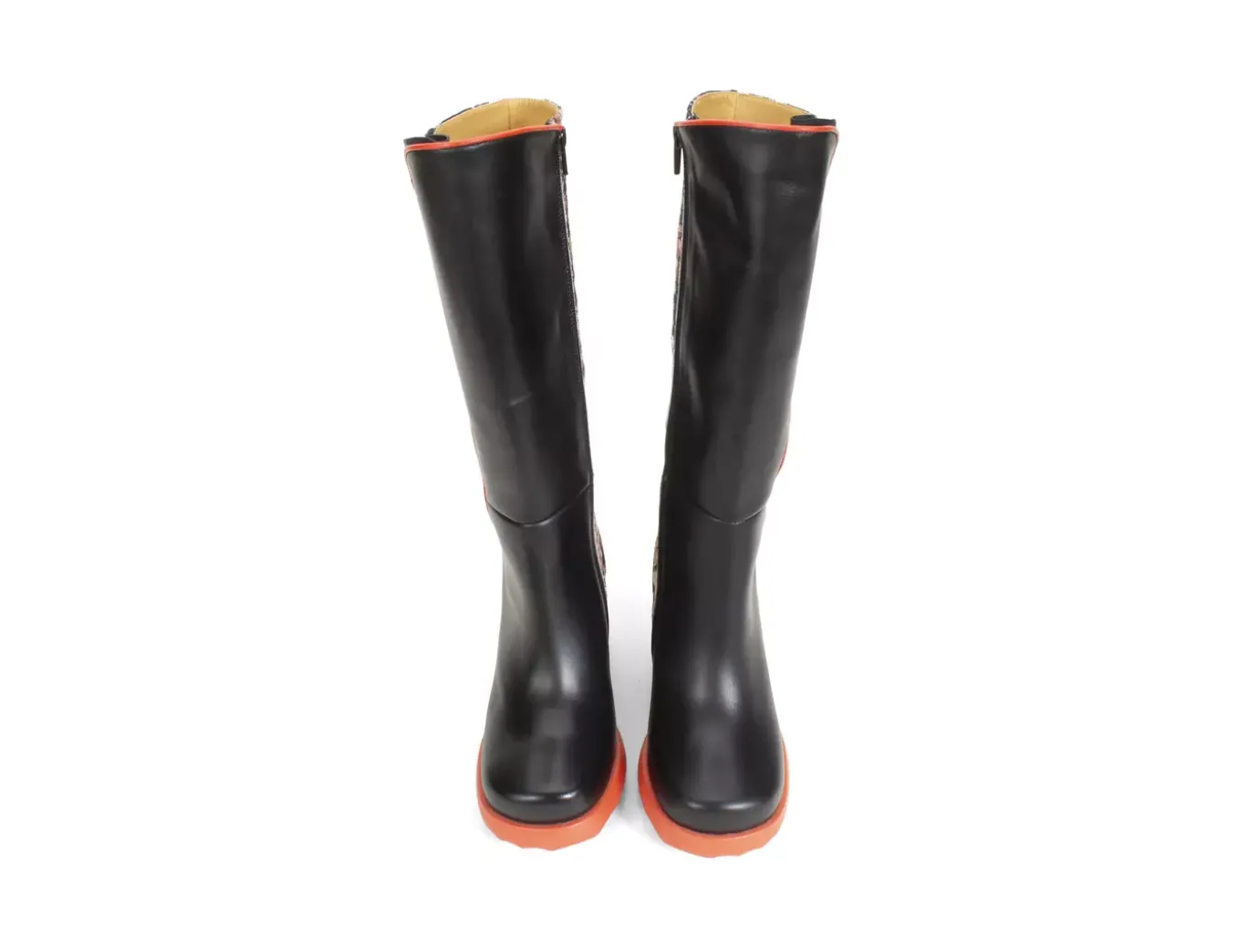 Fluevog Shoes Pare | Zip-Up Tall Boot Black/Floral Best