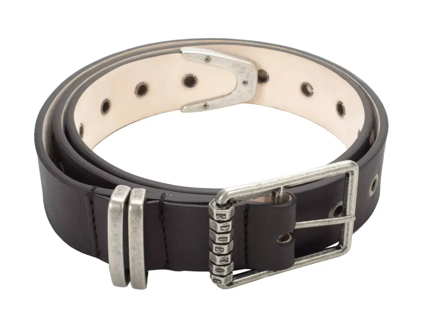 Fluevog Shoes Percivale Belt | Casual Leather Belt Black Discount