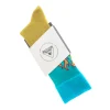 Fluevog Shoes Pico Vog Socks | Sparkly Flame Sock Yellow/Blue Best