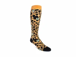 Fluevog Shoes Pippin Vog Socks | Knee High Pattern Sock Orange/Black Discount