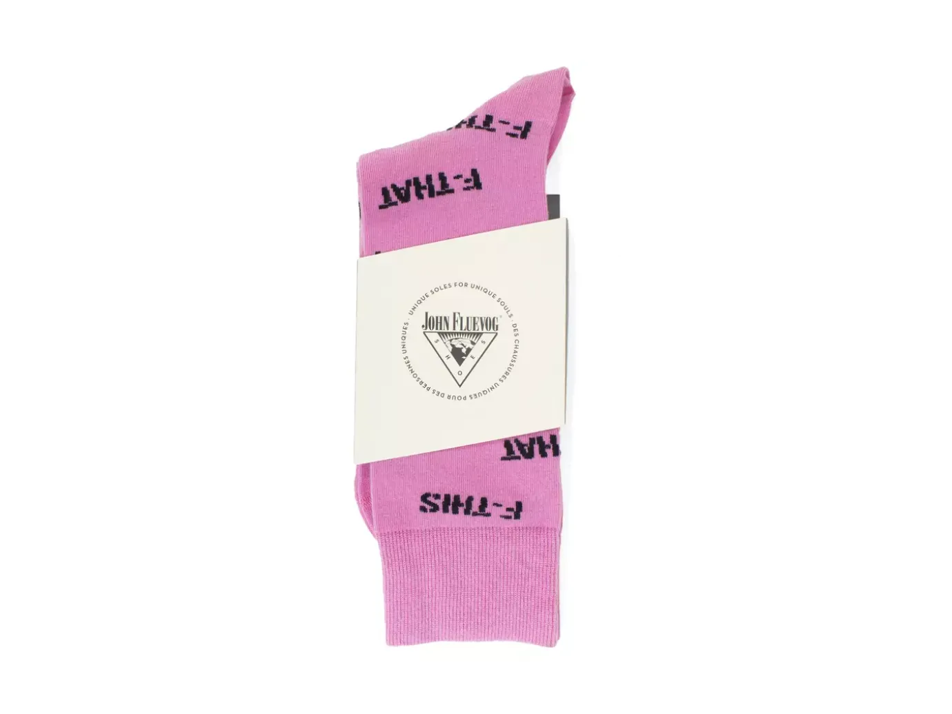 Fluevog Shoes Putzee Vog Socks | F-This F-That Sock Pink/Black Outlet