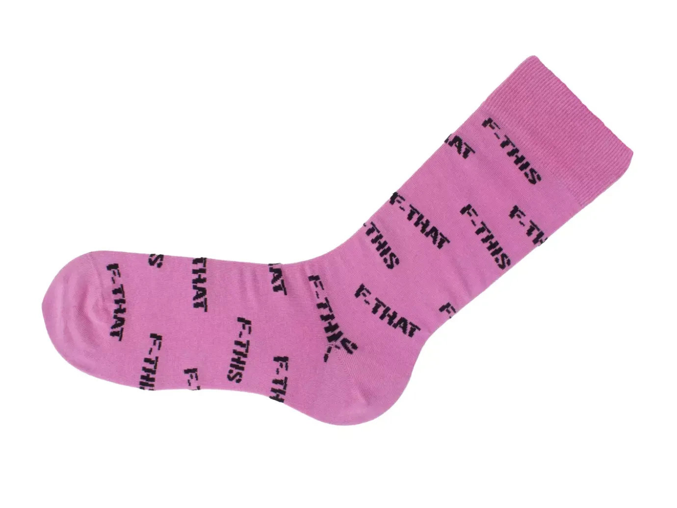 Fluevog Shoes Putzee Vog Socks | F-This F-That Sock Pink/Black Outlet