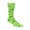 Fluevog Shoes Putzee Vog Socks | F-This F-That Sock Green/Black Hot