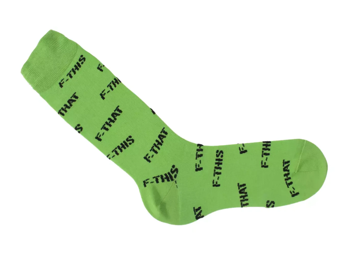 Fluevog Shoes Putzee Vog Socks | F-This F-That Sock Green/Black New