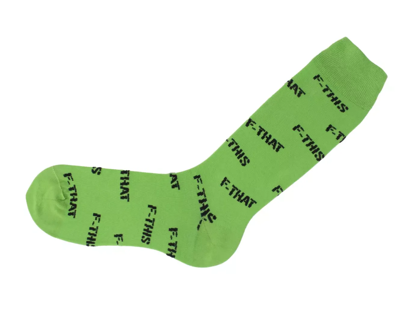Fluevog Shoes Putzee Vog Socks | F-This F-That Sock Green/Black New